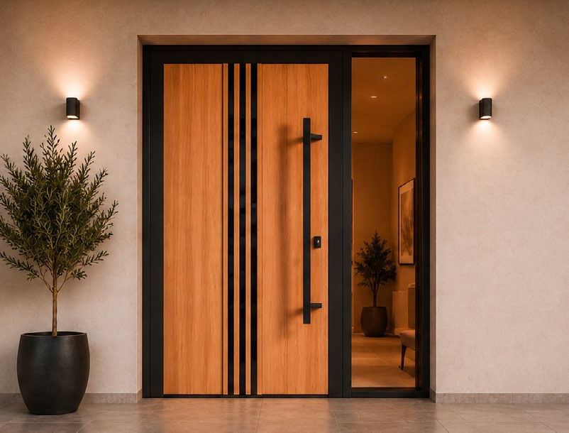 Linear Oak with Black Accents