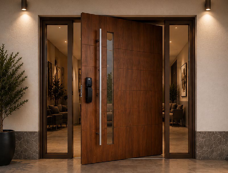 Dark Walnut Glass Inlay